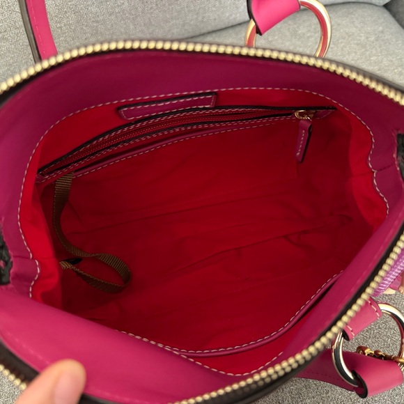 Dooney & Bourke Penrose Pocket Satchel Fuchsia - Picture 6 of 9